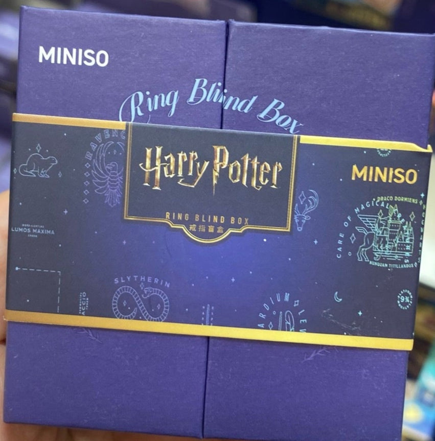 Harry Magical School Wizard Witch X Miniso | Harry Magical School Four House and Special Symbol Ring Blind Box - Kawaii items Mystery Box