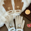 ChiiKawa X Miniso Fluffy Bear Series | ChiiKawa Hachiware Fluffy Bear Cute Icon Gloves - Kawaii Items Room Decoration