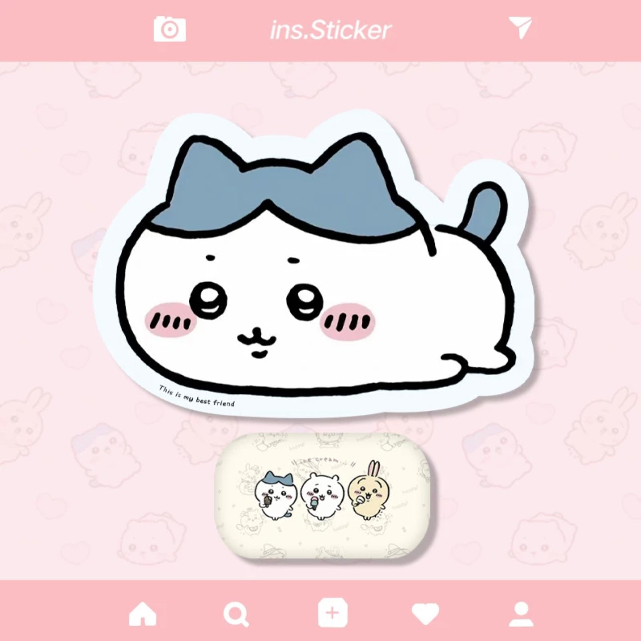 Japanese Cartoon Chiikawa Mouse Pad | Hachiware - Can with Hand Pillow Rest KawaiiGiftLand