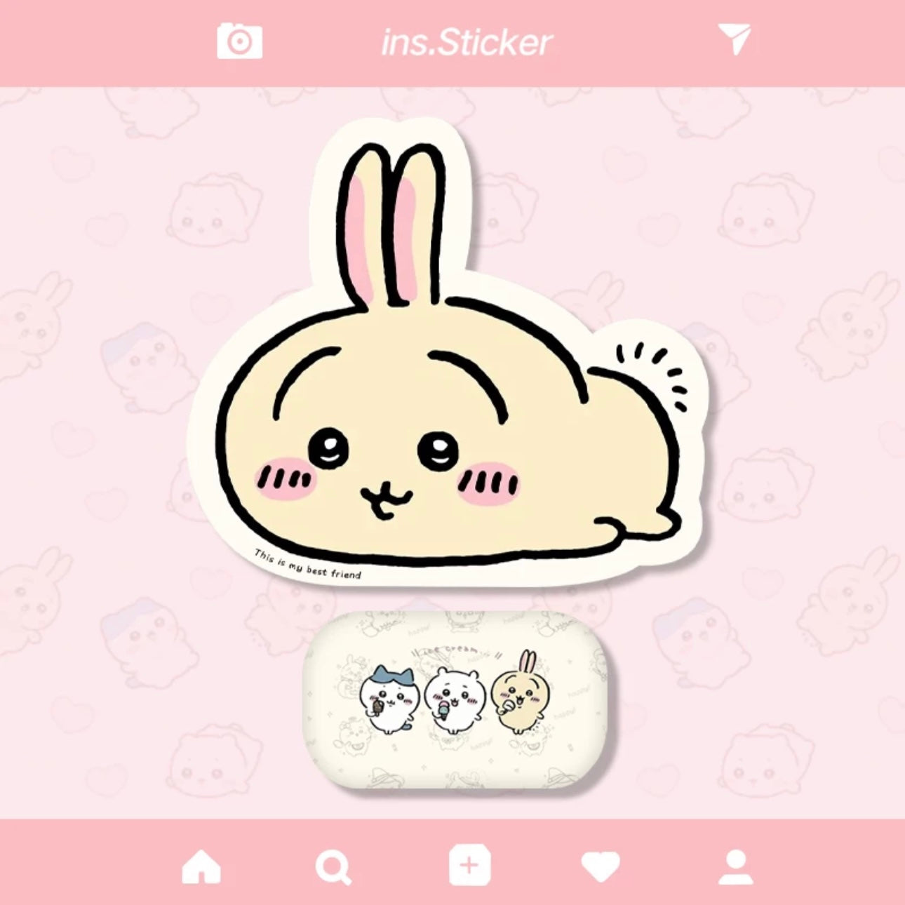 Japanese Cartoon Chiikawa Mouse Pad | Usagi - Can with Hand Pillow Rest KawaiiGiftLand