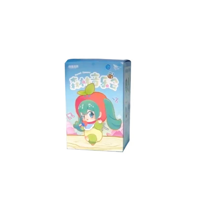 Miku Forest Concert Series | Miku Animal Musician Cute Plush Doll with Plastic Face Keychain - Japan Virtual Singer Cute Kawaii Mini Doll Mystery Blind Box
