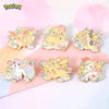 Pokemon Pastel Rainbow Metal Pins - Pikachu Eevee Scorbunny Ponyta Morpeko