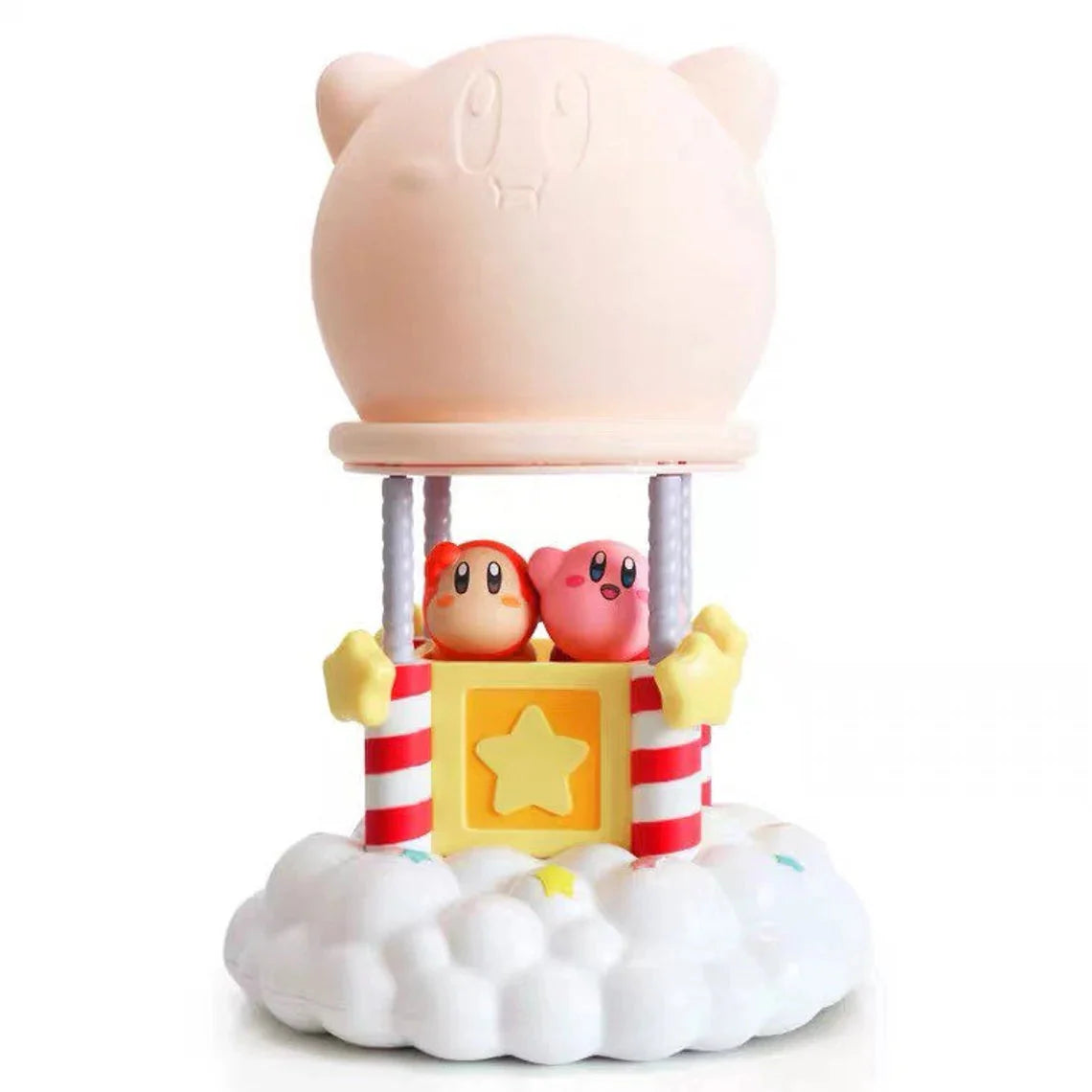 Japan Starkabi Kirby Poyo with Friend Fire Balloon on Cloud LED Night Light KawaiiGiftLand