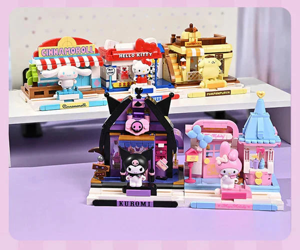 Sanrio Kuromi Fortune Telling Shop Building Blocks Toy Collections KawaiiGiftLand