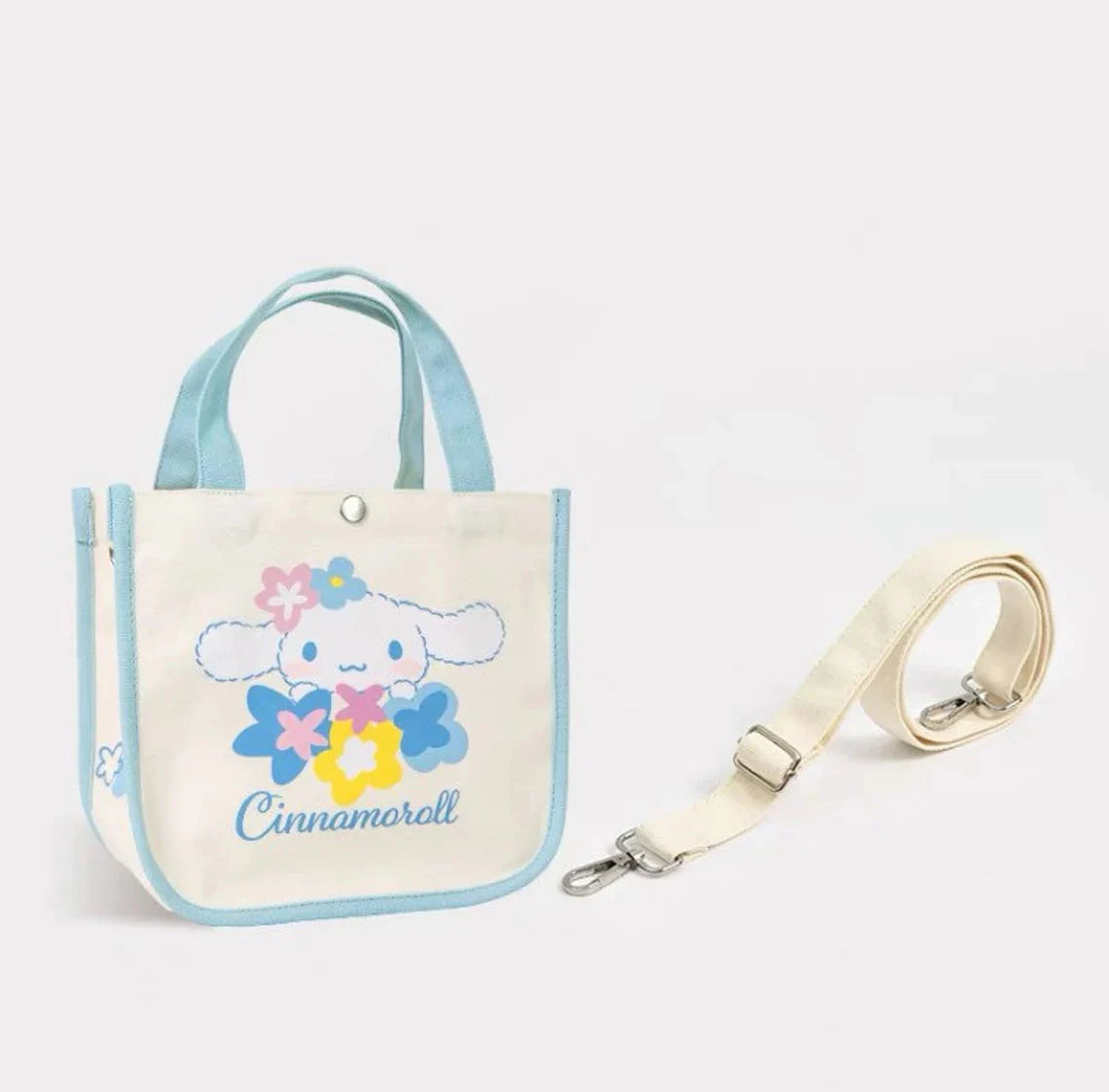 Sanrio 2ways Tote Bag | Hello Kitty My Melody Kuromi Cinnamoroll Pompompurin - Shoulder Bag Handbag KawaiiGiftLand