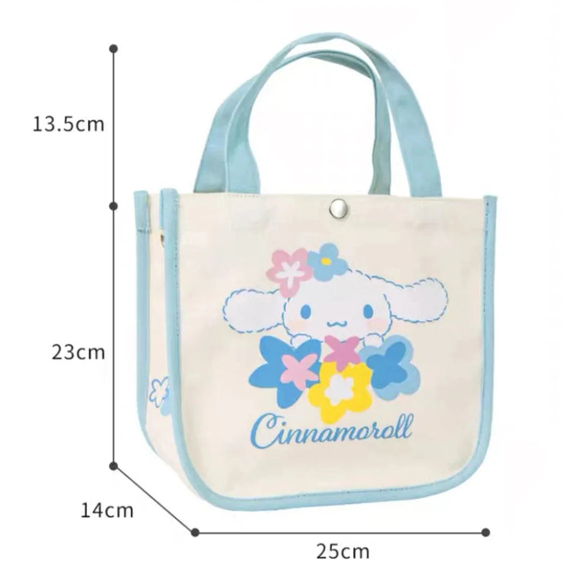 Sanrio 2ways Tote Bag | Hello Kitty My Melody Kuromi Cinnamoroll Pompompurin - Shoulder Bag Handbag KawaiiGiftLand