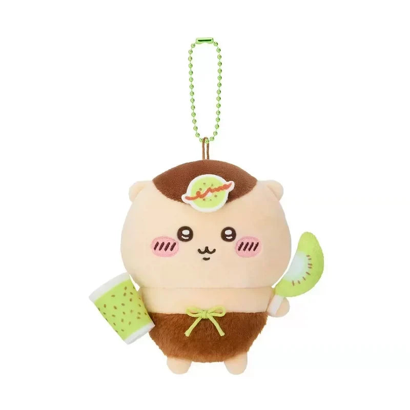 Japan ChiiKawa Fruit Series ChiiKawa Hachiware Usagi Momonga Kurimanju Rakko Shisa Wearing Fruit Costume cute Plush Doll Keychain main product view