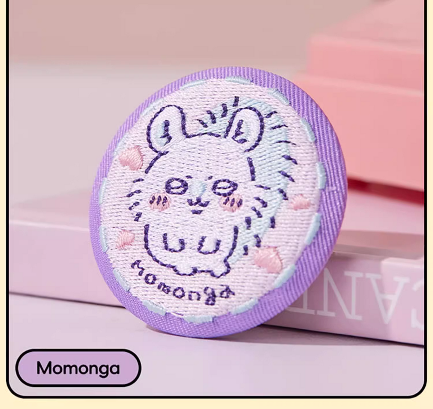 ChiiKawa X Miniso | ChiiKawa Hachiware Usagi Momonga Kurimanju Anoko Embroidery Cute Badge - Kawaii Items Room Decoration KawaiiGiftLand
