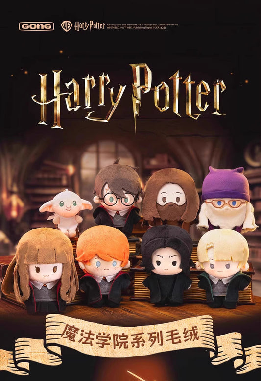GONG x Harry Magical School Wizard Witch Push Doll | Magical School Characters - Cute Kawaii Mini Doll Can Change Outfits Mystery Blind Box