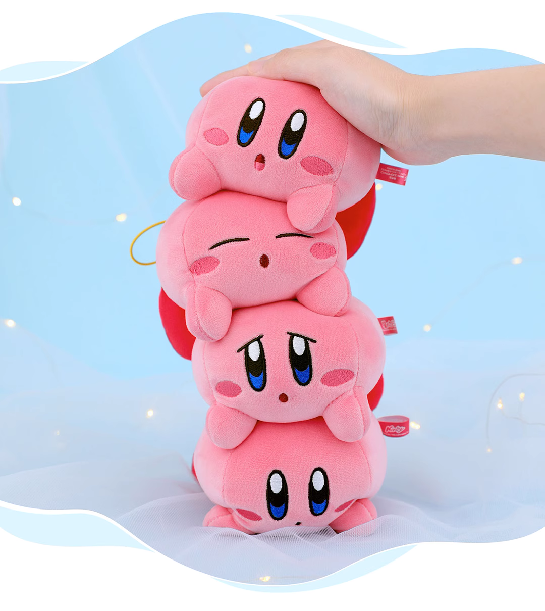 Kirby X Cute Studio | Kirby Sweet Dream Sleeping Series Plush Doll Keychain - Starkabi Poyo 11cm Kawaii items Room Decoration doll KawaiiGiftLand