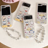 Cute Cartoon Chiikawa Peal Case  | Cheer Up & Fast Food Party - Phone Case Samsung Galaxy Z Flip Fold 3 4 5 6 7 FE