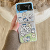 Cute Cartoon Magnetic Case | Chiikawa Daily Outing - Phone Case Samsung Galaxy Z Flip 3 4 5 6 7 7FE W23 W24 W25 Flip