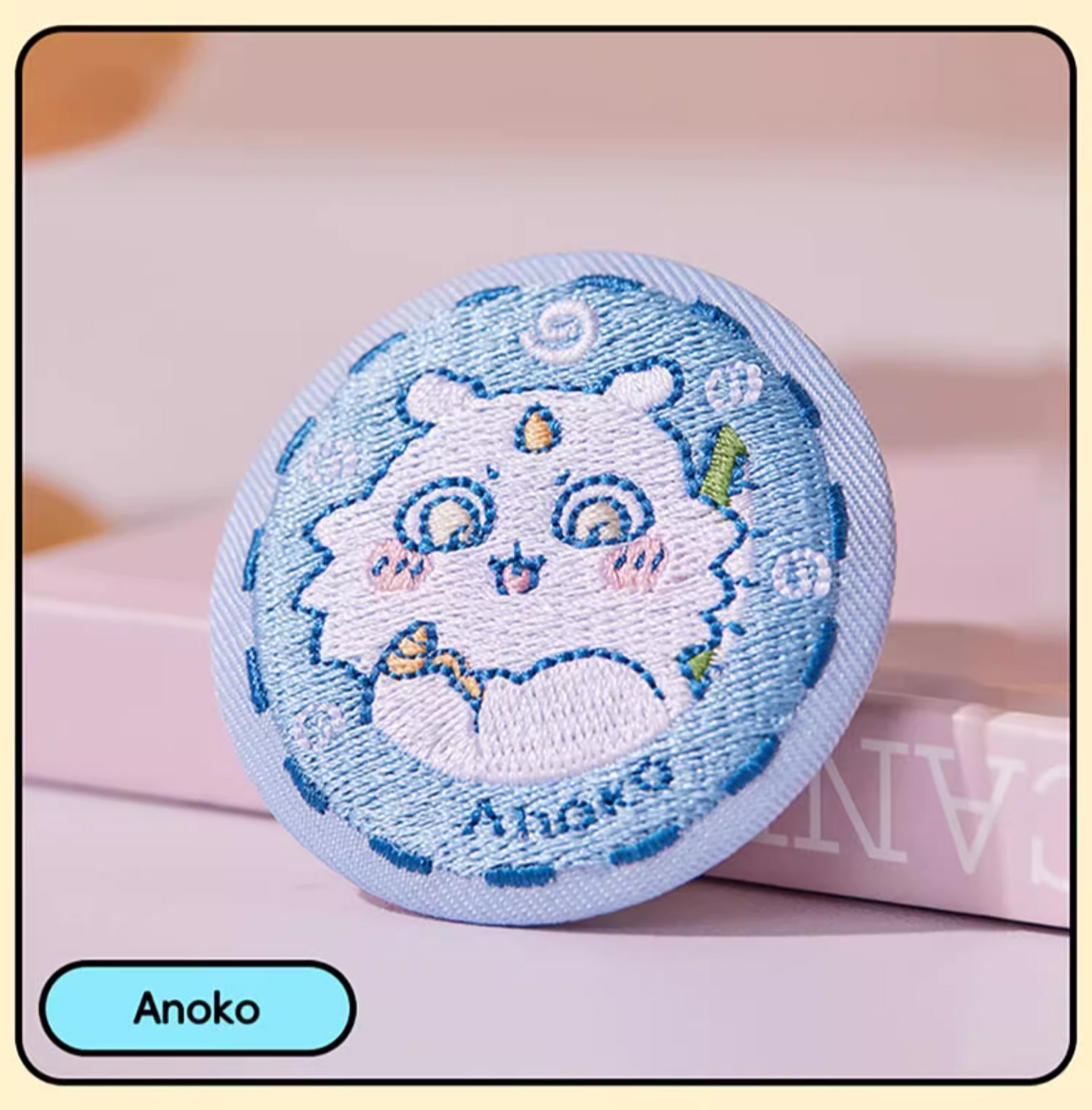 ChiiKawa X Miniso | ChiiKawa Hachiware Usagi Momonga Kurimanju Anoko Embroidery Cute Badge - Kawaii Items Room Decoration KawaiiGiftLand