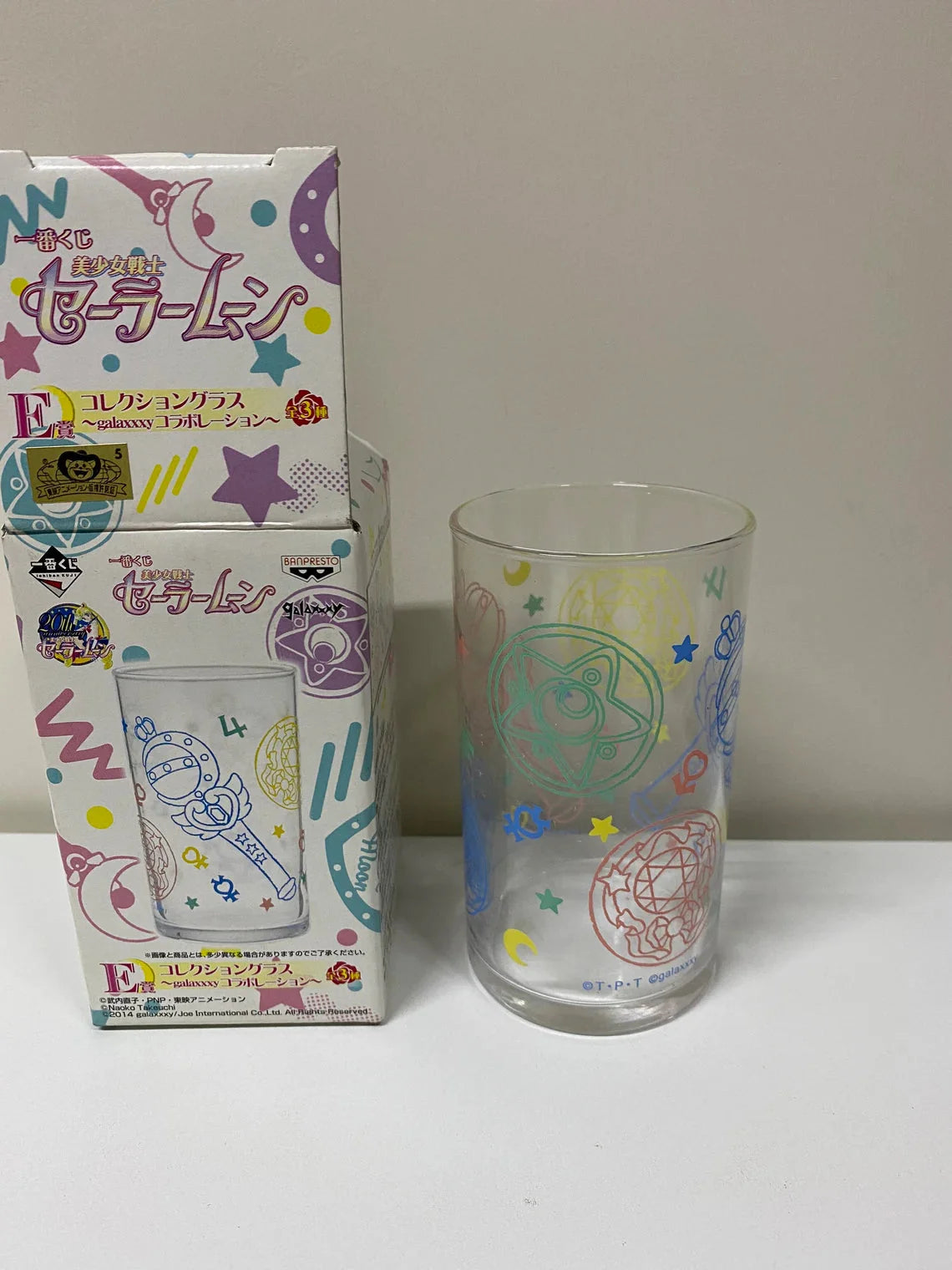 Banpresto Sailormoon Sailor Moon Turn Stick Glass Cup 20th Anniversary Retired KawaiiGiftLand