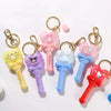 Sanrio Light Magic Wand Stick Hello Kitty Melody Kuromi Cinnamoroll Little Twin Stars Pompompurin Keychain