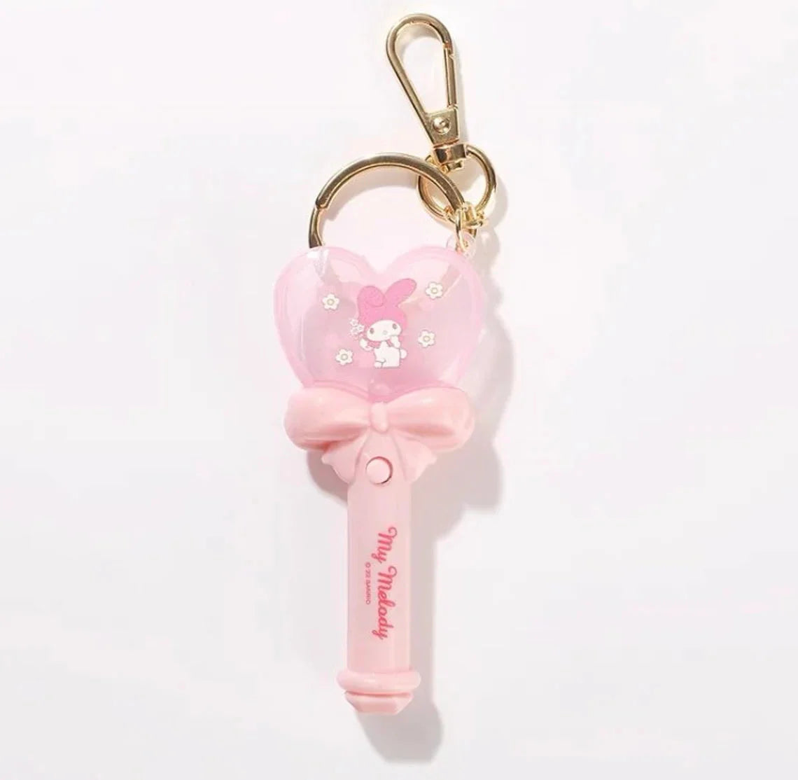 Sanrio Light Magic Wand Stick Hello Kitty Melody Kuromi Cinnamoroll Little Twin Stars Pompompurin Keychain KawaiiGiftLand