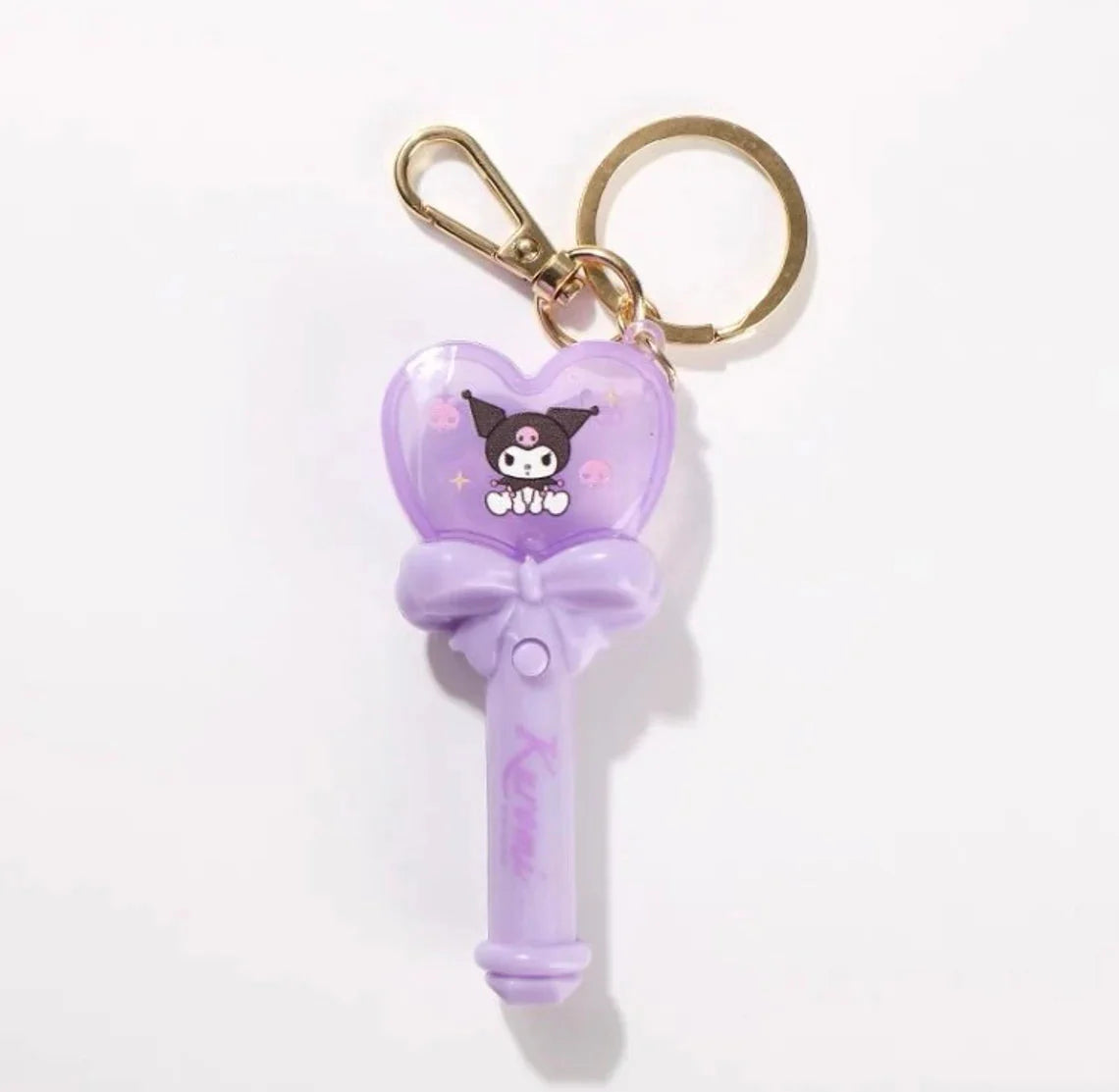 Sanrio Light Magic Wand Stick Hello Kitty Melody Kuromi Cinnamoroll Little Twin Stars Pompompurin Keychain KawaiiGiftLand