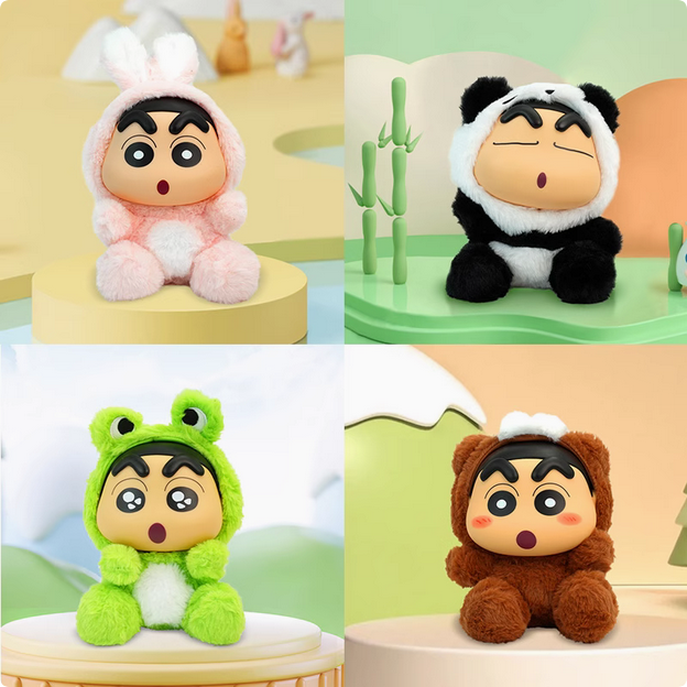52TOYS x Japanese Cartoon Crayon Shin-chan Cosplay Animal Series 1 | Rabbit Frog Panda Bear - Figure Collectable Toys Mystery Blind Box