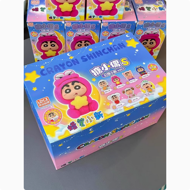 Japanese Cartoon Crayon Shin-chan Cosplay Fantasy Series 1 | Shiro Action Kamen ChocoBi Buriburi Sheep Pajamas - Figure Collectable Toys Mystery Blind Box