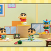 ชุดฟิกเกอร์ฉากและที่วางโทรศัพท์มือถือ Crayon Shin-chan จาก Waigua
