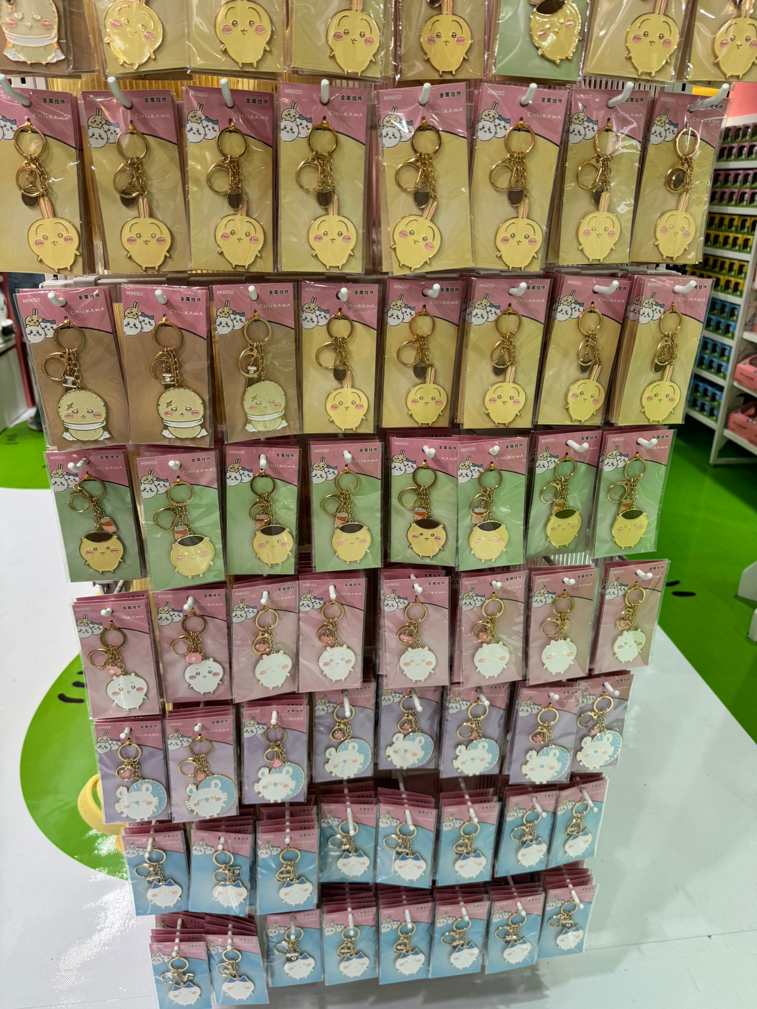 ChiiKawa X Miniso | ChiiKawa Hachiware Usagi Momonga Kurimanju Rakko Metal Keychain - Kawaii items Keychain Cute Accessories KawaiiGiftLand
