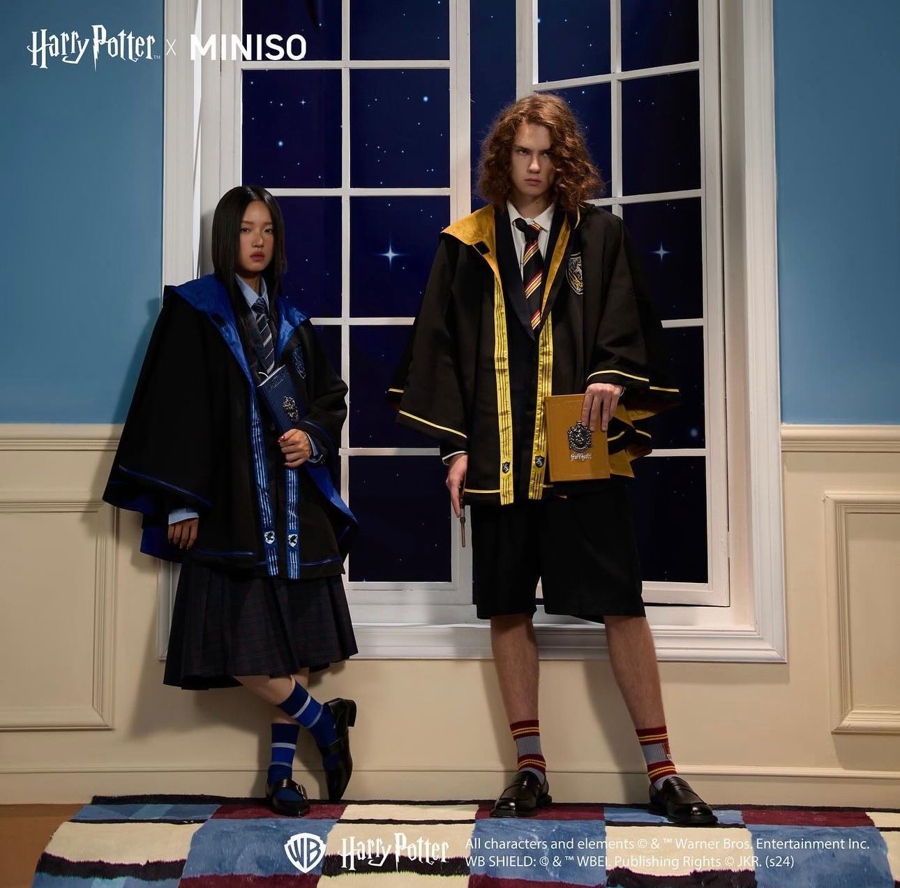 Harry Magical School Wizard Witch X Miniso | Magical School Four Houses Clork Red Yellow Green Blue - Kawaii items KawaiiGiftLand