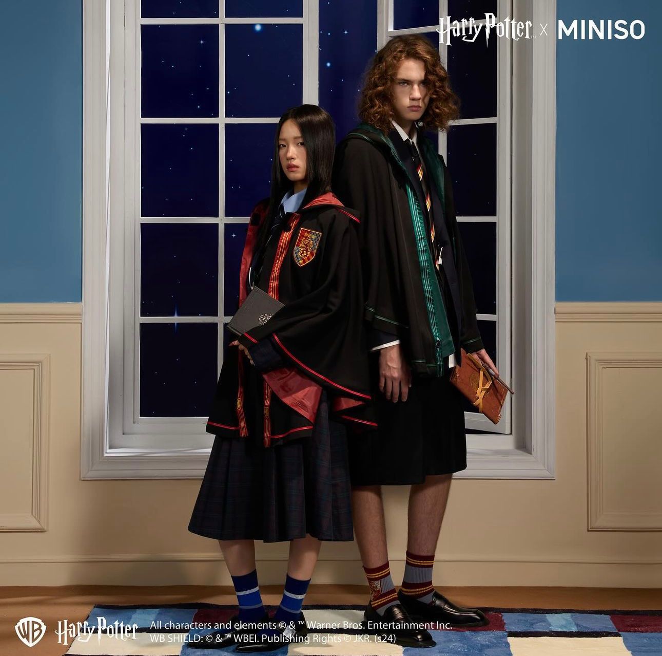 Harry Magical School Wizard Witch X Miniso | Magical School Four Houses Clork Red Yellow Green Blue - Kawaii items KawaiiGiftLand