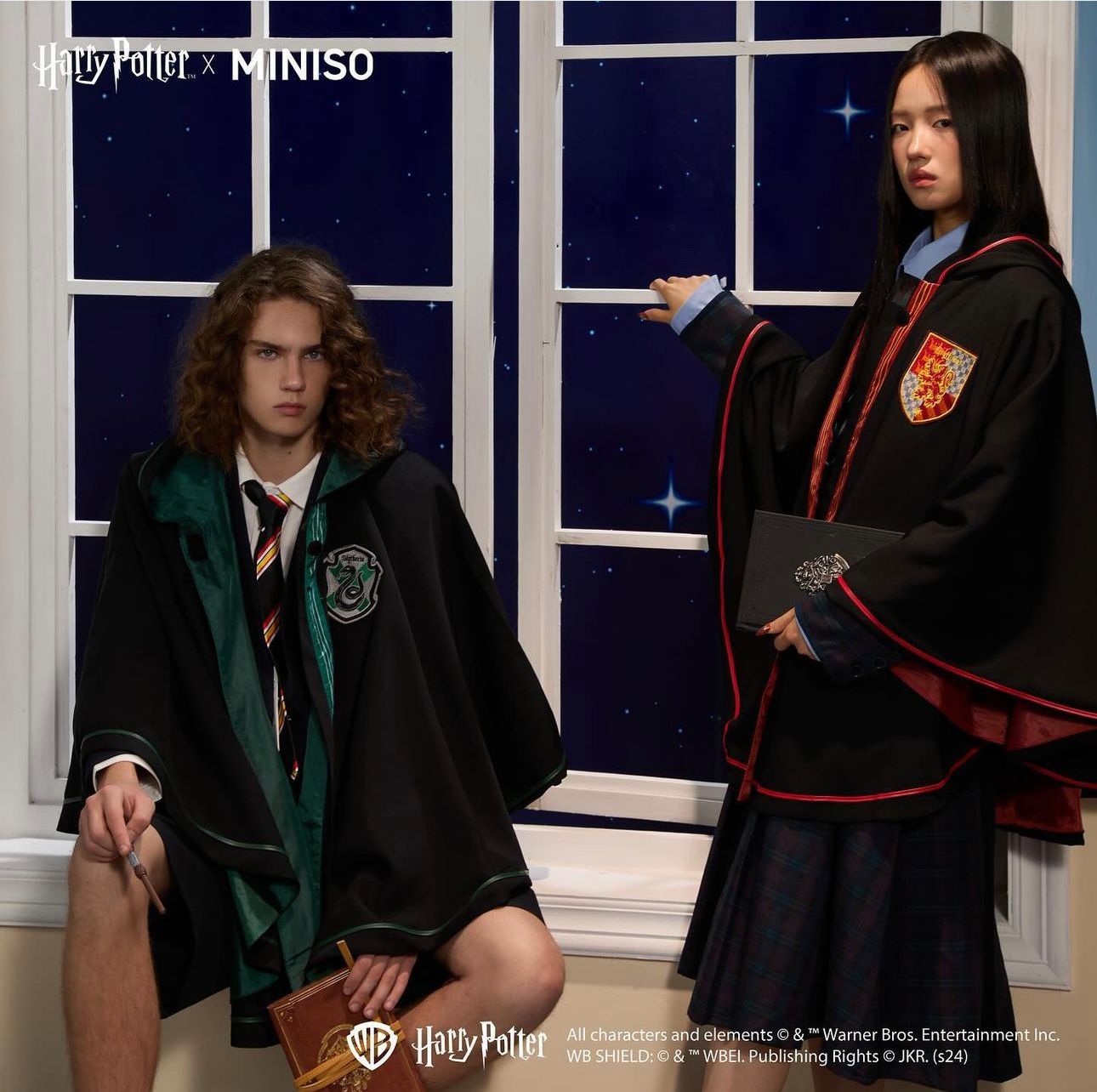 Harry Magical School Wizard Witch X Miniso | Magical School Four Houses Clork Red Yellow Green Blue - Kawaii items KawaiiGiftLand