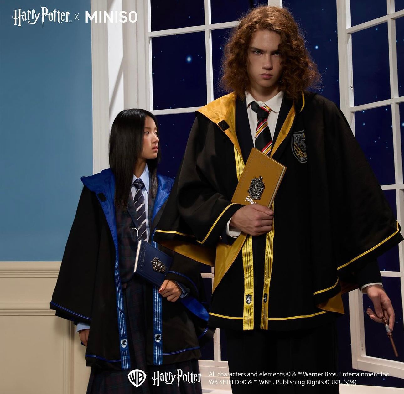 Harry Magical School Wizard Witch X Miniso | Magical School Four Houses Clork Red Yellow Green Blue - Kawaii items KawaiiGiftLand
