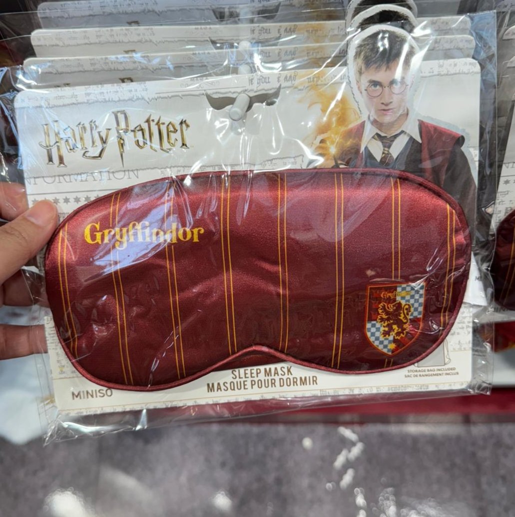 Harry Magical School Wizard Witch X Miniso | Magical School Four Houses Sleep Mask Red Yellow Green Blue - Kawaii items KawaiiGiftLand