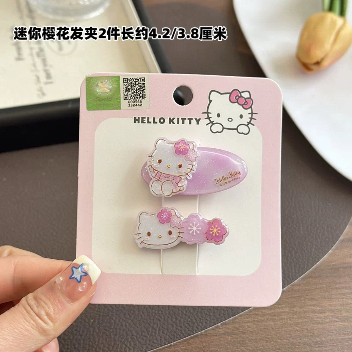 Cherry Blossom Duckbill Clips Pair
