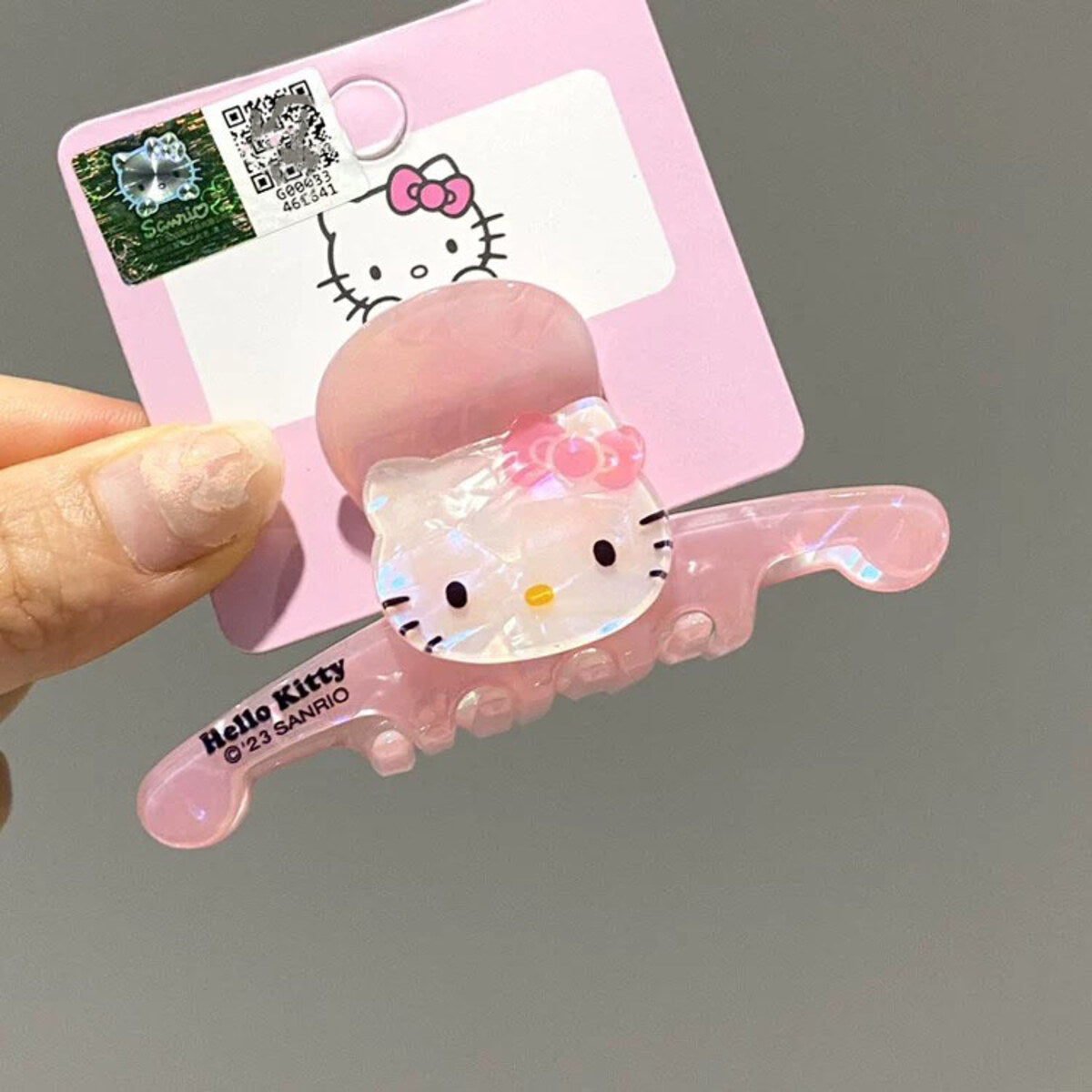 Hello Kitty pink acetate claw clip 8.3cm