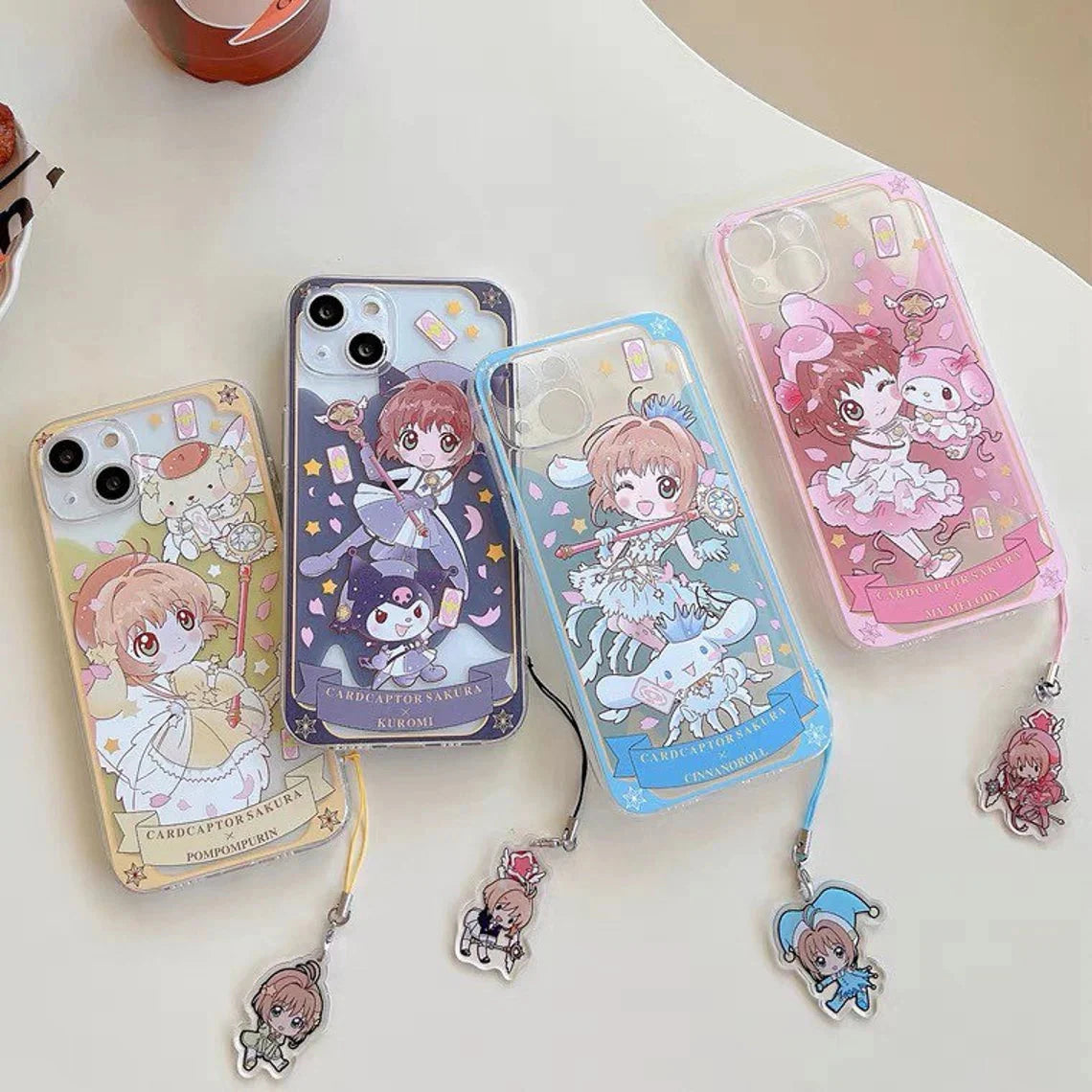 Japanese Cartoon CardCaptorSakura X Sanrio Clean Case | My Melody Kuromi Cinnamoroll Pompompurin - iPhone Case PLUS SE2 XS XR X 11 12 13 14 15 16 16e 17 17e Pro Promax 12mini 13mini