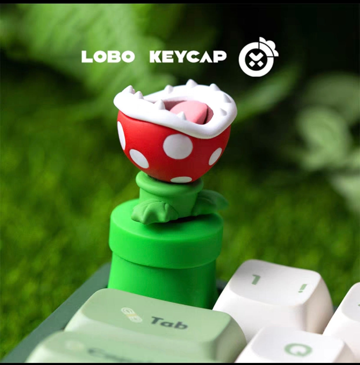 Lobo Keyboard Keycap Super Mario Retro Gaming Artisan Keycaps – Hand-Cast Resin Anime Keyboard Accessories & Desk Decor