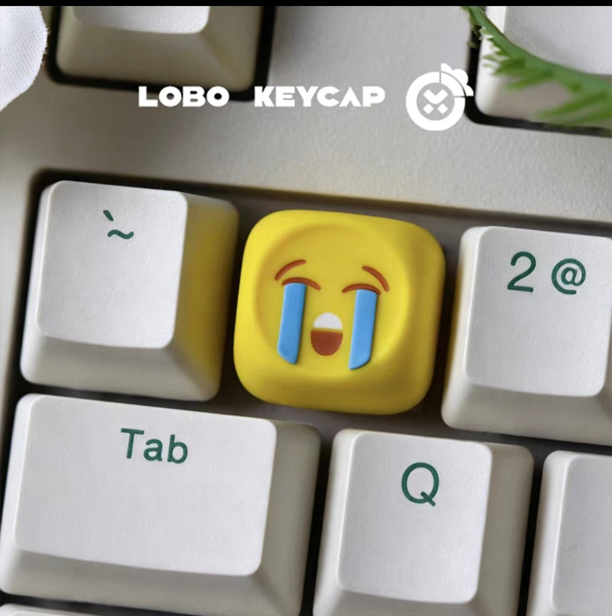 Lobo Funny Emoji Expression Artisan Keycaps – Hand-Cast Resin Meme Mechanical Keyboard Accessories & Desk Decor