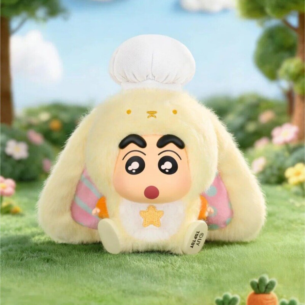 Shin-chan in a fluffy bunny chef costume with a white chef hat (Bunny Chef)