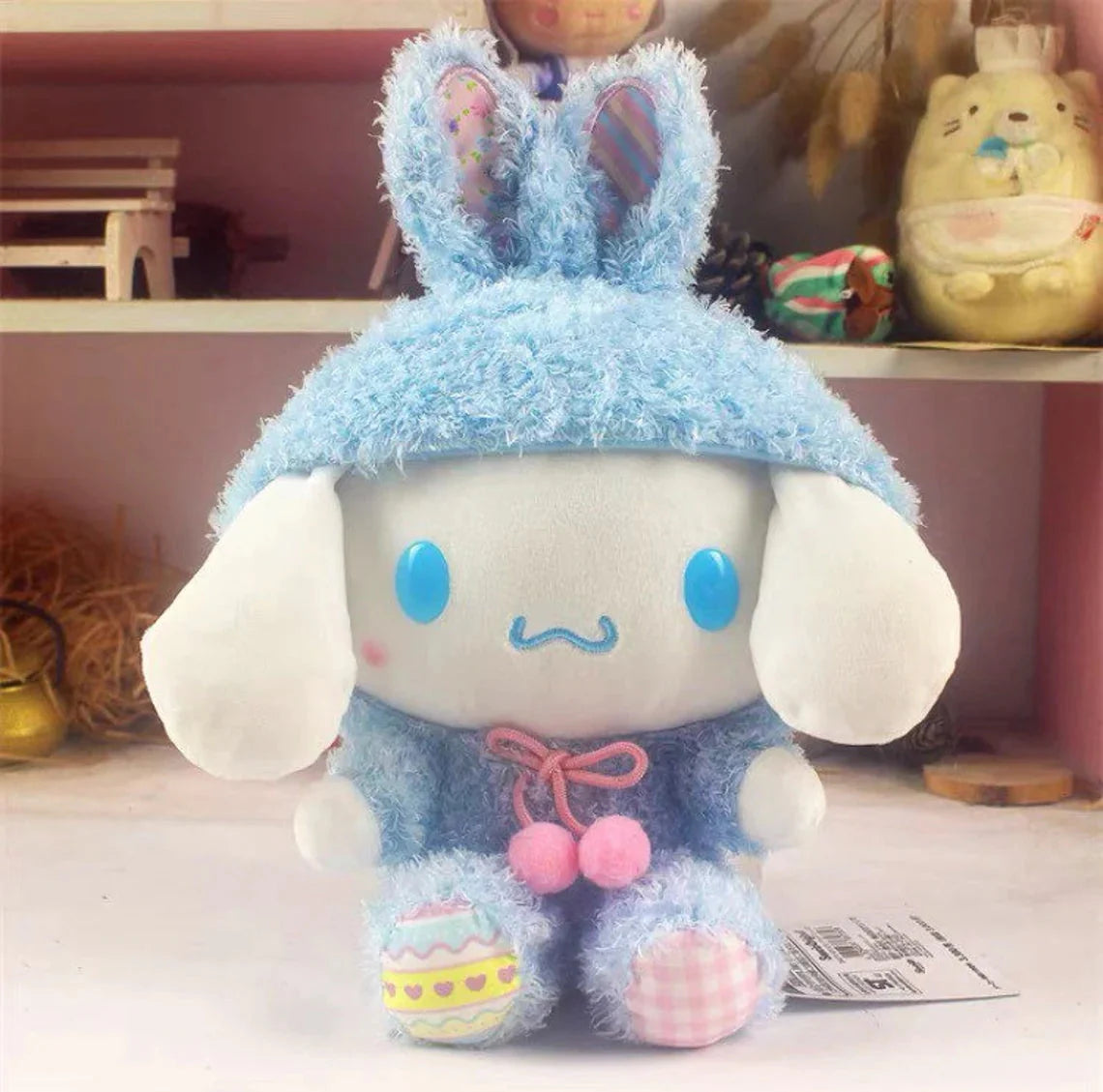 Sanrio Easter Rabbit Cinnamoroll Blue Plush Doll & Mini Plush Doll Keychain KawaiiGiftLand