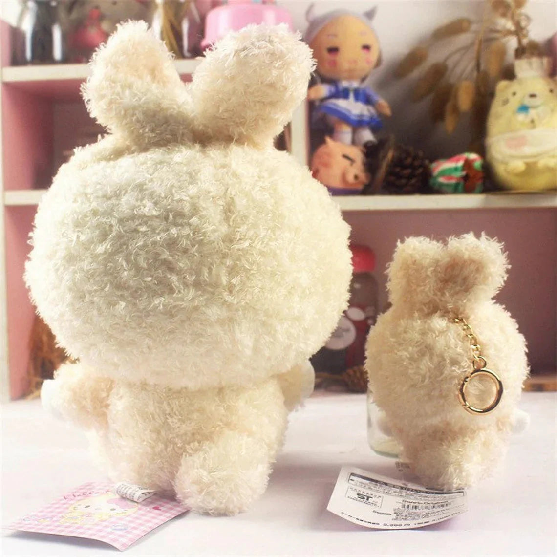 Sanrio Easter Rabbit Hello Kitty Yellow Plush Doll & Mini Plush Doll Keychain KawaiiGiftLand