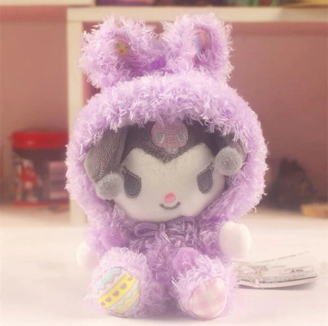 Sanrio Easter Rabbit Kuromi Purple Plush Doll & Mini Plush Doll Keychain KawaiiGiftLand
