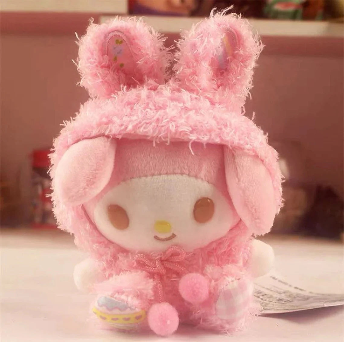 Sanrio Easter Rabbit My Melody Pink Plush Doll & Mini Plush Doll Keychain KawaiiGiftLand