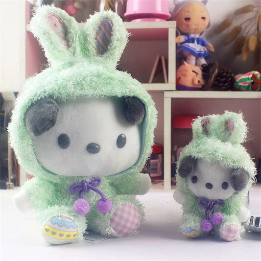 Sanrio Easter Rabbit Pochacco Mint Plush Doll & Mini Plush Doll Keychain KawaiiGiftLand