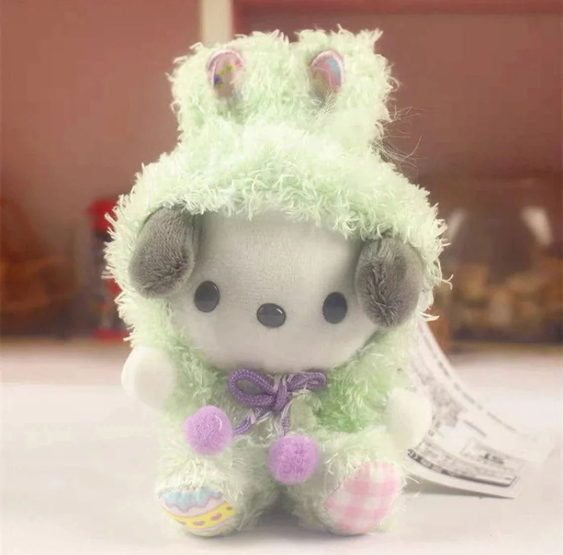 Sanrio Easter Rabbit Pochacco Mint Plush Doll & Mini Plush Doll Keychain KawaiiGiftLand