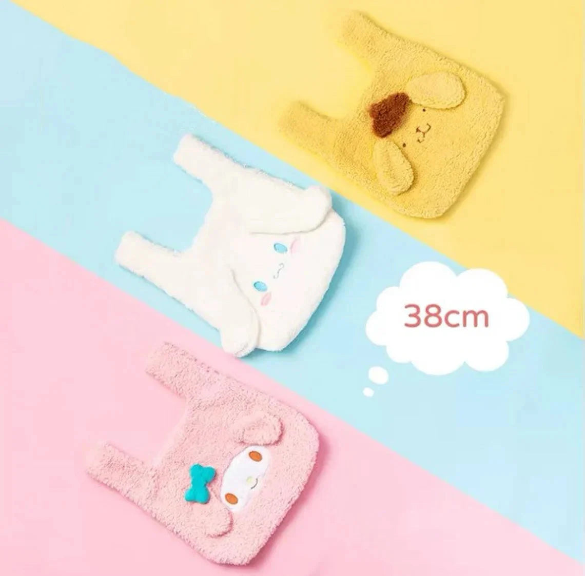 Sanrio My Melody Cinnamoroll Pompompurin Fluffy Handbag Tote Bag KawaiiGiftLand