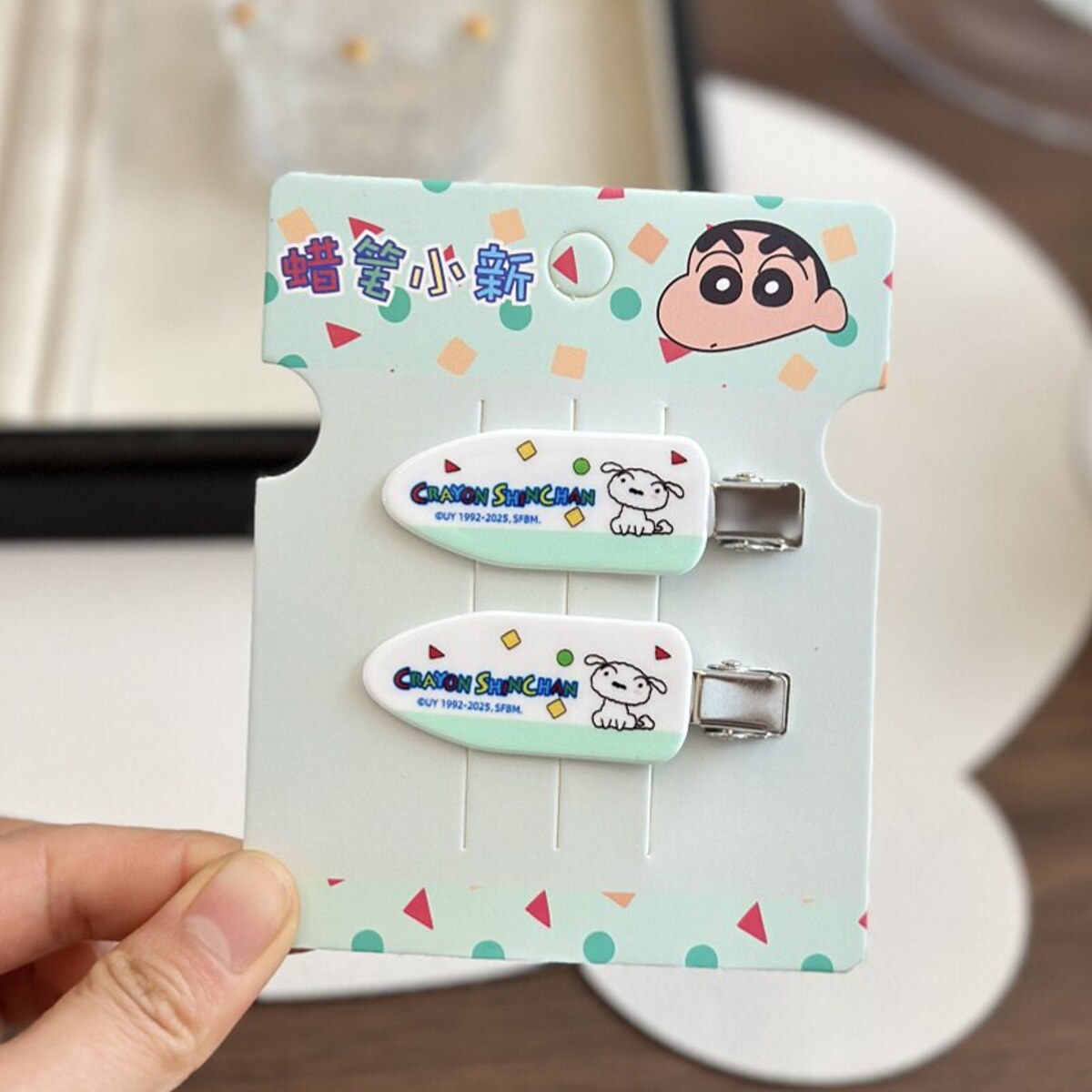 Shiro puppy no-crease clip 2-piece set, approx 6.5cm