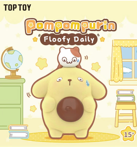 TOPTOY x Sanrio Pompompurin Floofy Daily Series Mystery Blind Box – Kawaii Collectible Figure & Desktop Decor