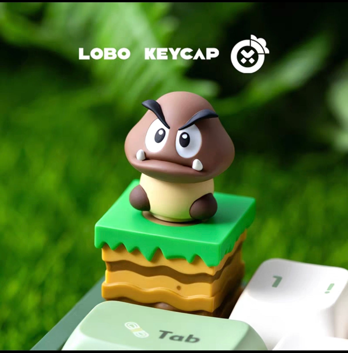 Lobo Keyboard Keycap Super Mario Retro Gaming Artisan Keycaps – Hand-Cast Resin Anime Keyboard Accessories & Desk Decor