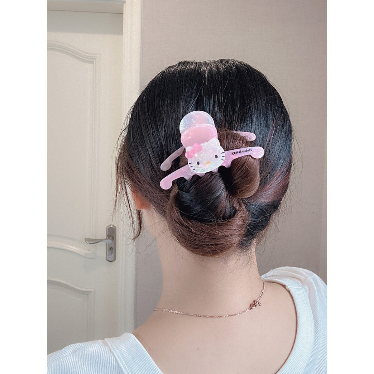 Sanrio acetate claw clip Hello Kitty Kuromi Cinnamoroll bun