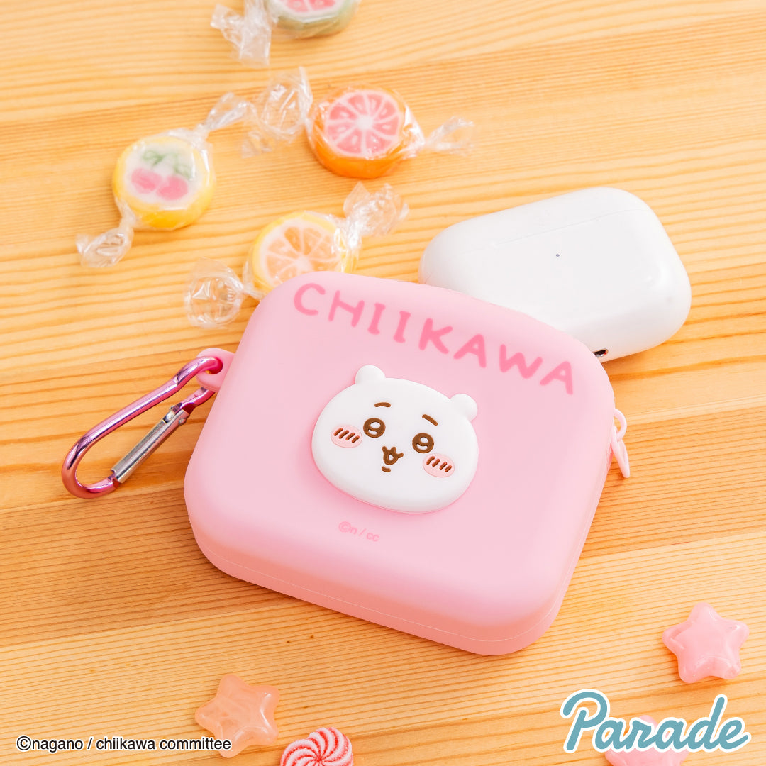 Japan ChiiKawa | ChiiKawa Hachiware Usagi Momonga Kurimanju Rakko Shisa Crab Earphone Soft Plastic Case Purse Keychain Kawaii items Room Decoration KawaiiGiftLand