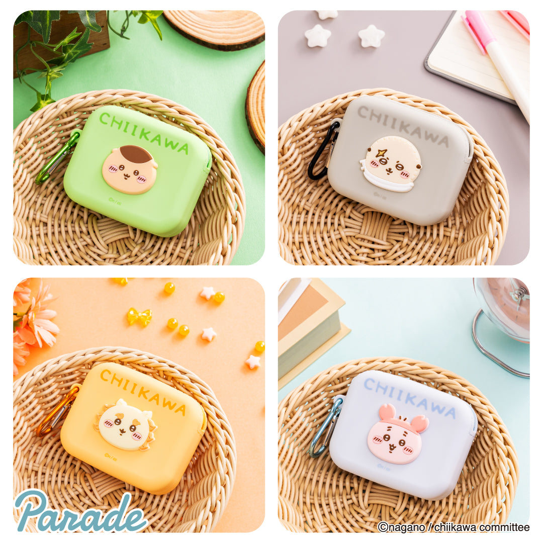Japan ChiiKawa | ChiiKawa Hachiware Usagi Momonga Kurimanju Rakko Shisa Crab Earphone Soft Plastic Case Purse Keychain Kawaii items Room Decoration KawaiiGiftLand