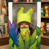 [Pre owned- New] Monchhichi x Greenie Crossover Plush Doll (20cm)